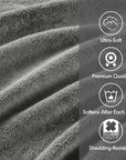 Grey Cotton Bath Towel Set - From Where - 
