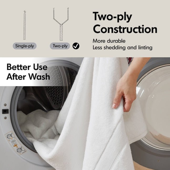 Grey Cotton Bath Towel Set - From Where - 