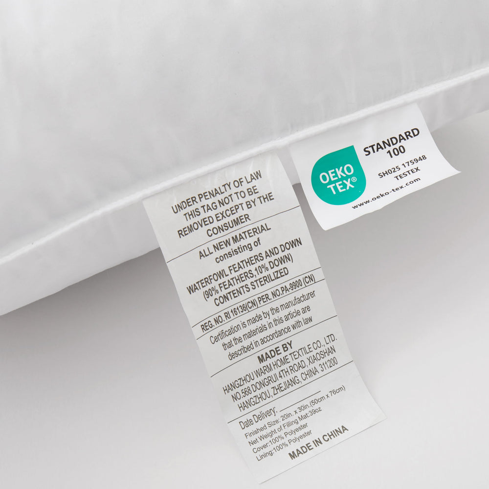 Grey Goose Feather Down Pillows (Set of 2) - From Where - 