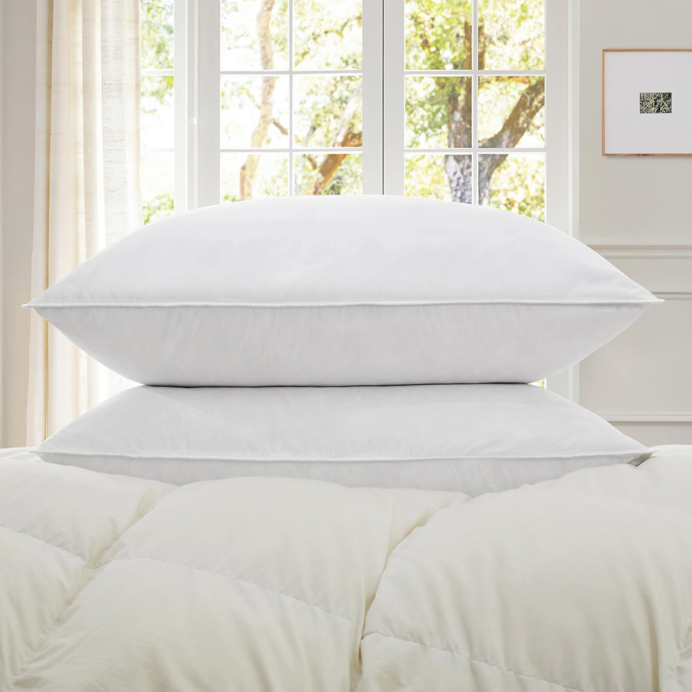 Grey Goose Feather Down Pillows (Set of 2) - From Where - 