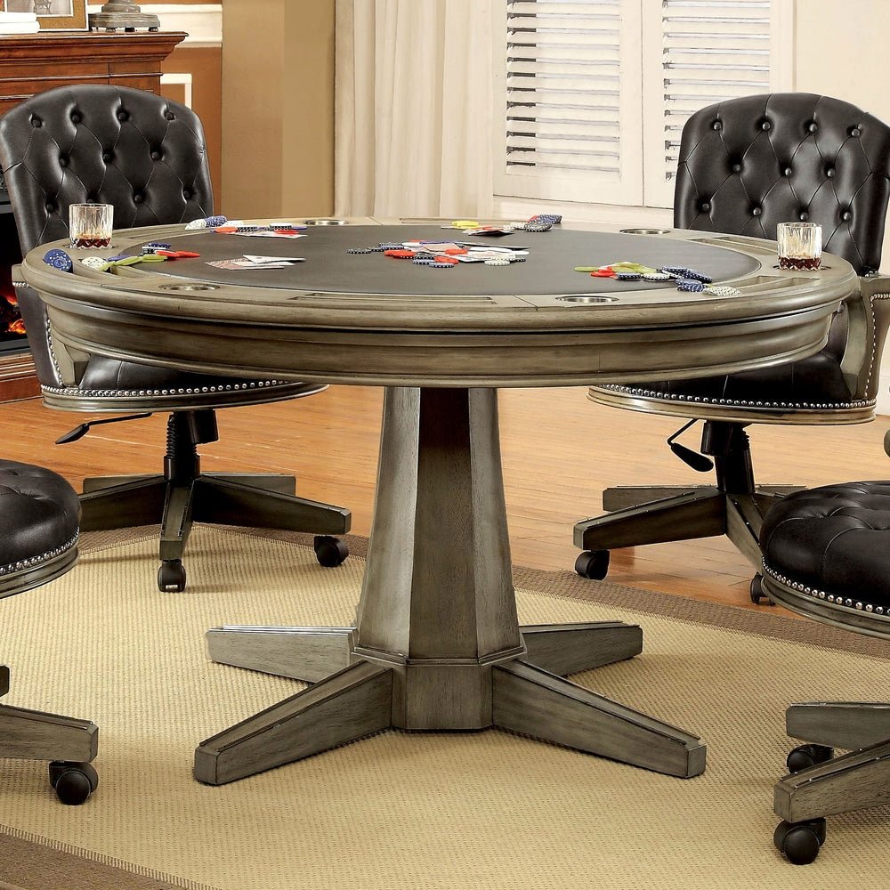 Grey Solid Wood Game Table - From Where - 