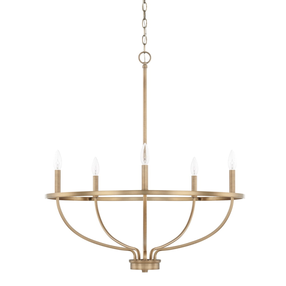 Greyson 5 Light Taper Candle Chandelier - From Where - 