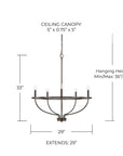 Greyson 5 Light Taper Candle Chandelier - From Where - 
