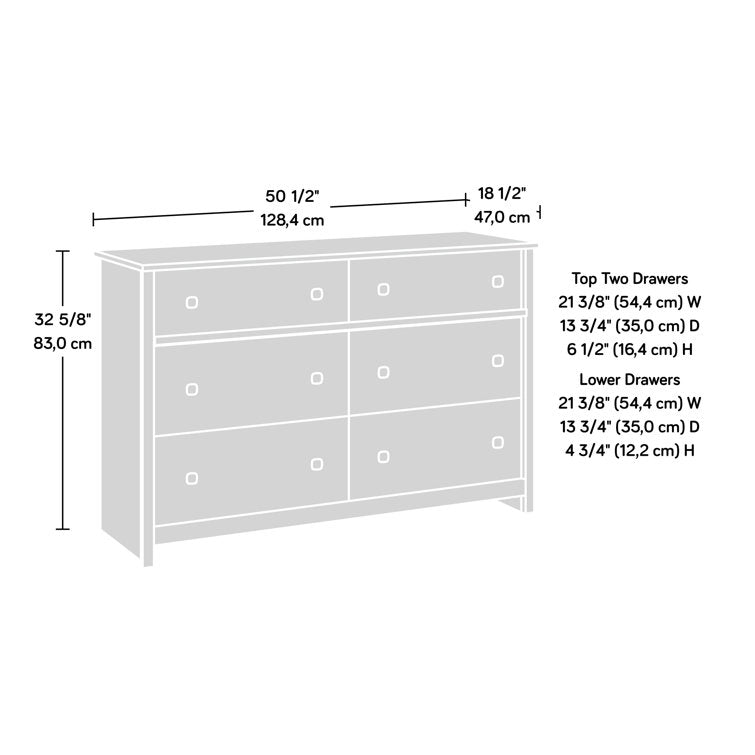 Gudrun 50.55" 6 - Drawer Dresser - From Where - 