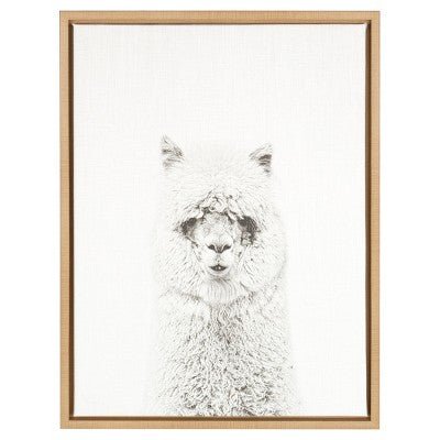 Hairy Alpaca Framed Kids' Canvas Art - From Where - 