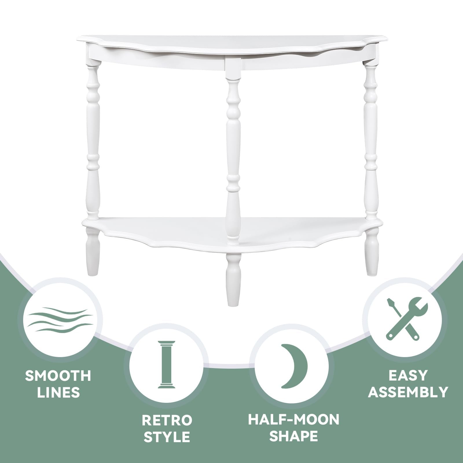 Half Moon Console Table - From Where Finds - 