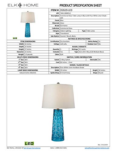 Hammered Glass Table Lamp - From Where - 