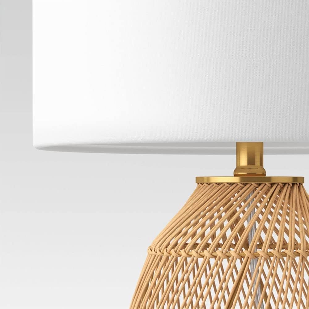 Hand - Braided Rattan Table Lamp - From Where - 