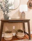Hand - Braided Rattan Table Lamp - From Where - 