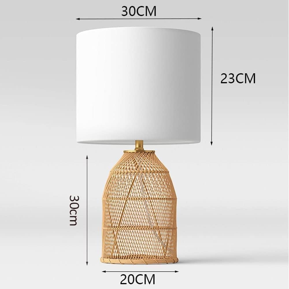Hand - Braided Rattan Table Lamp - From Where - 