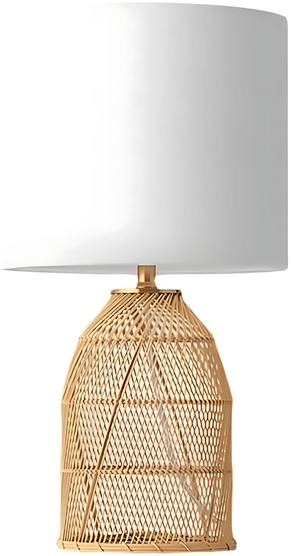 Hand - Braided Rattan Table Lamp - From Where - 