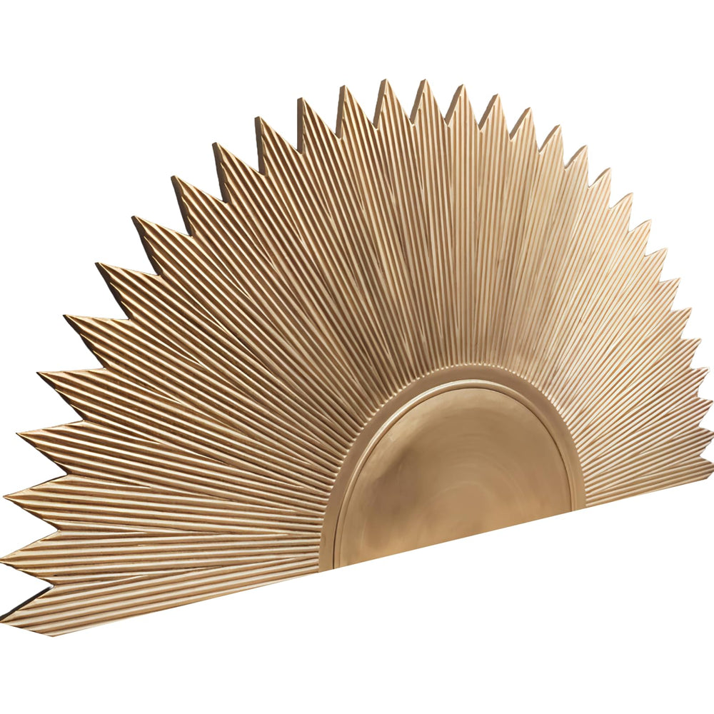 Hand - Carved Gold Sun Headboard King Size - From Where - 