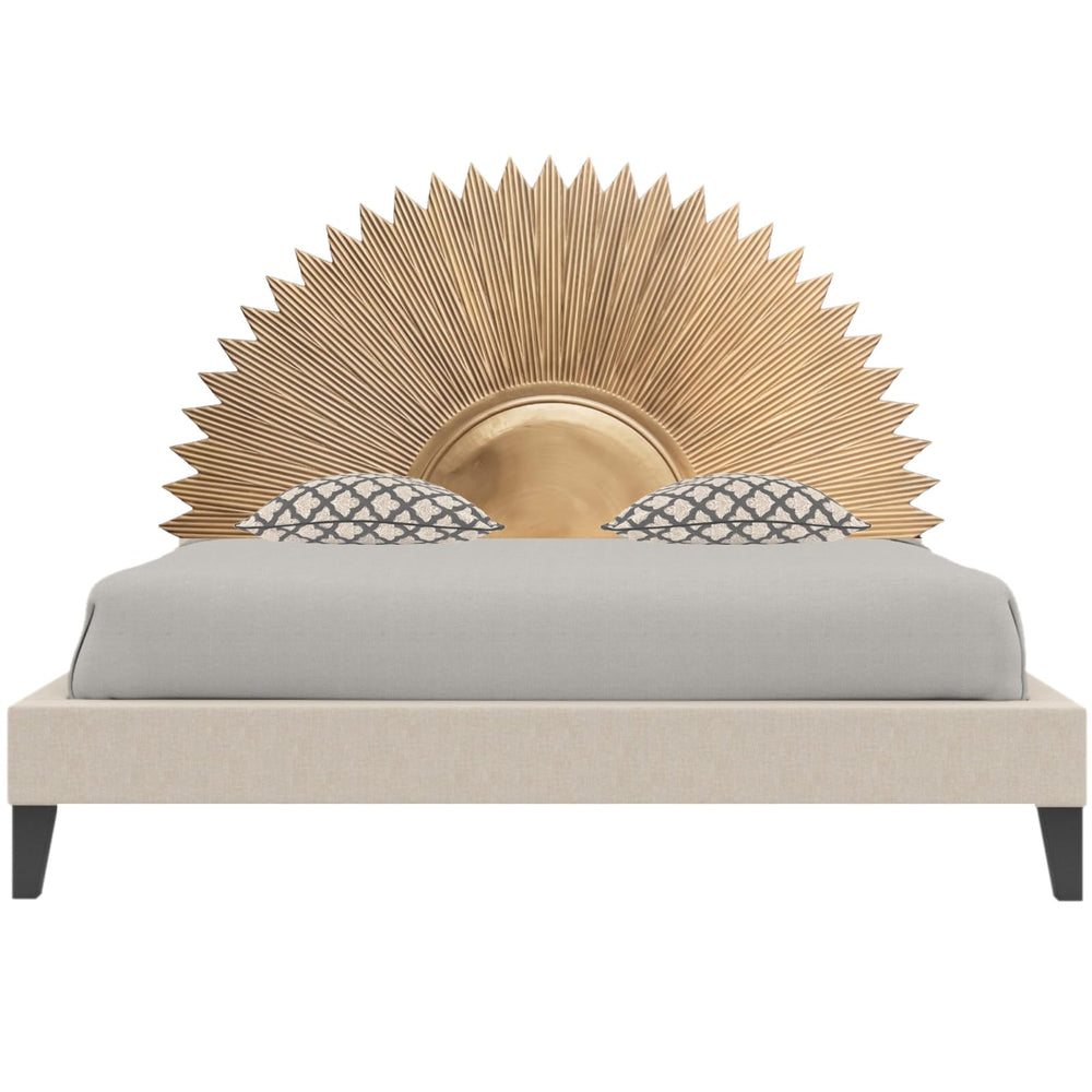 Hand - Carved Gold Sun Headboard King Size - From Where - 