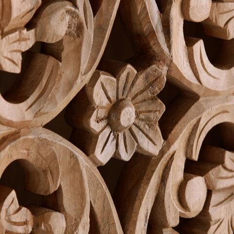 Hand Carved Wood Storage Cabinet - From Where - 
