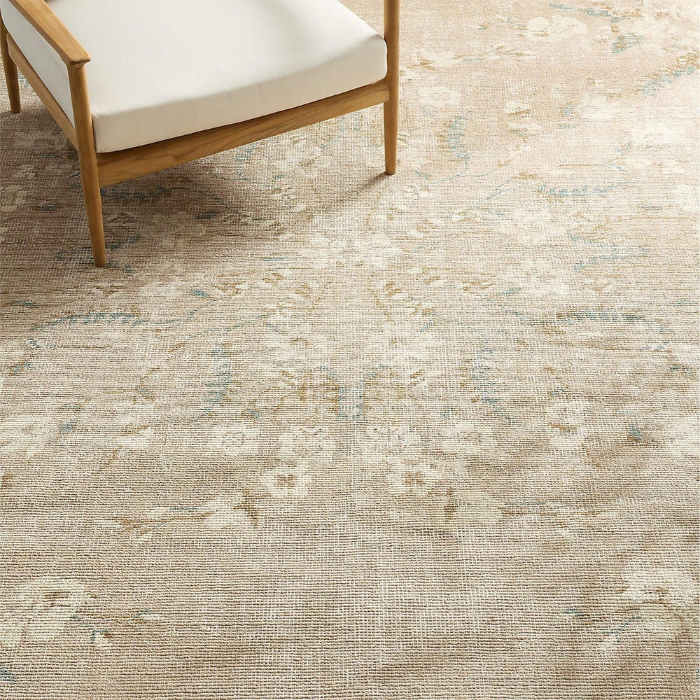 Hand-Knotted Floral Wool Area Rug - From Where Finds -