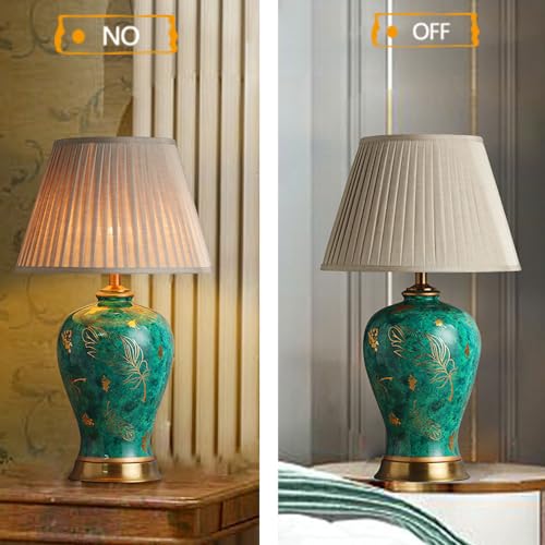 Hand - Painted Ceramic Table Lamp - From Where - 