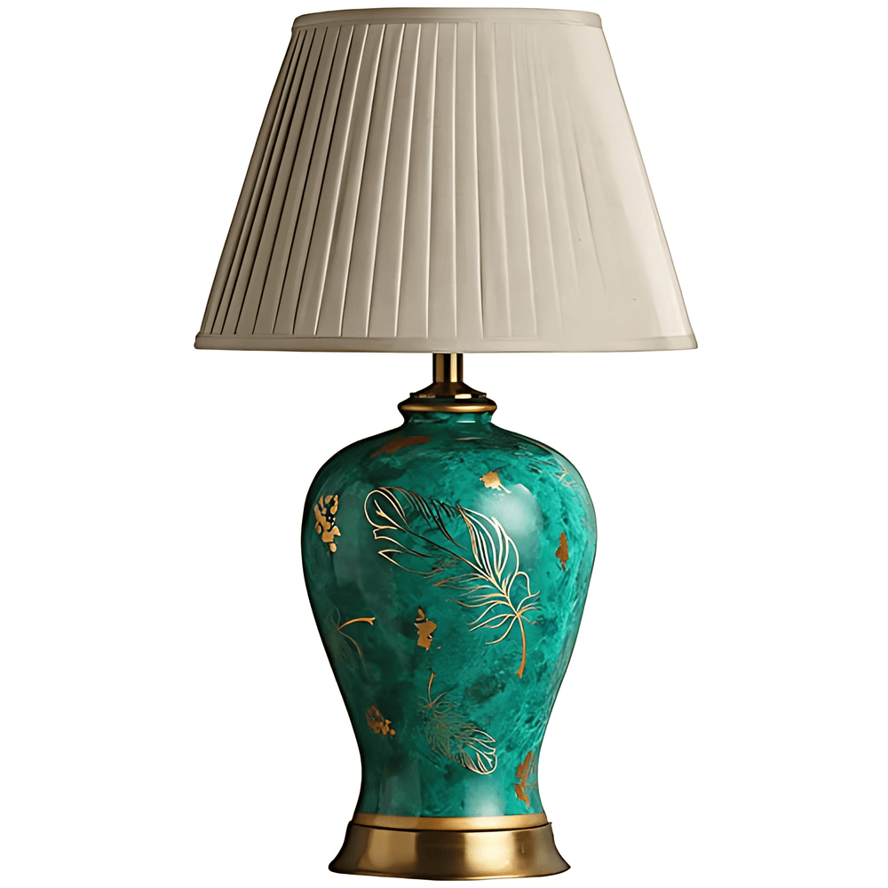 Hand - Painted Ceramic Table Lamp - From Where - 