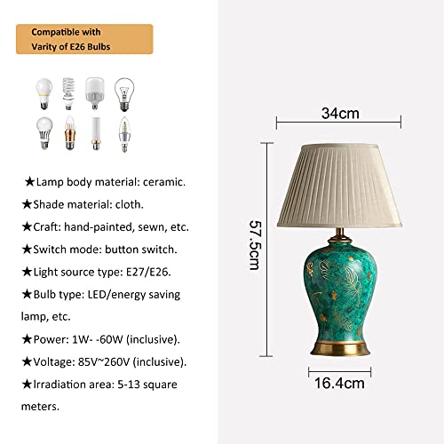 Hand - Painted Ceramic Table Lamp - From Where - 