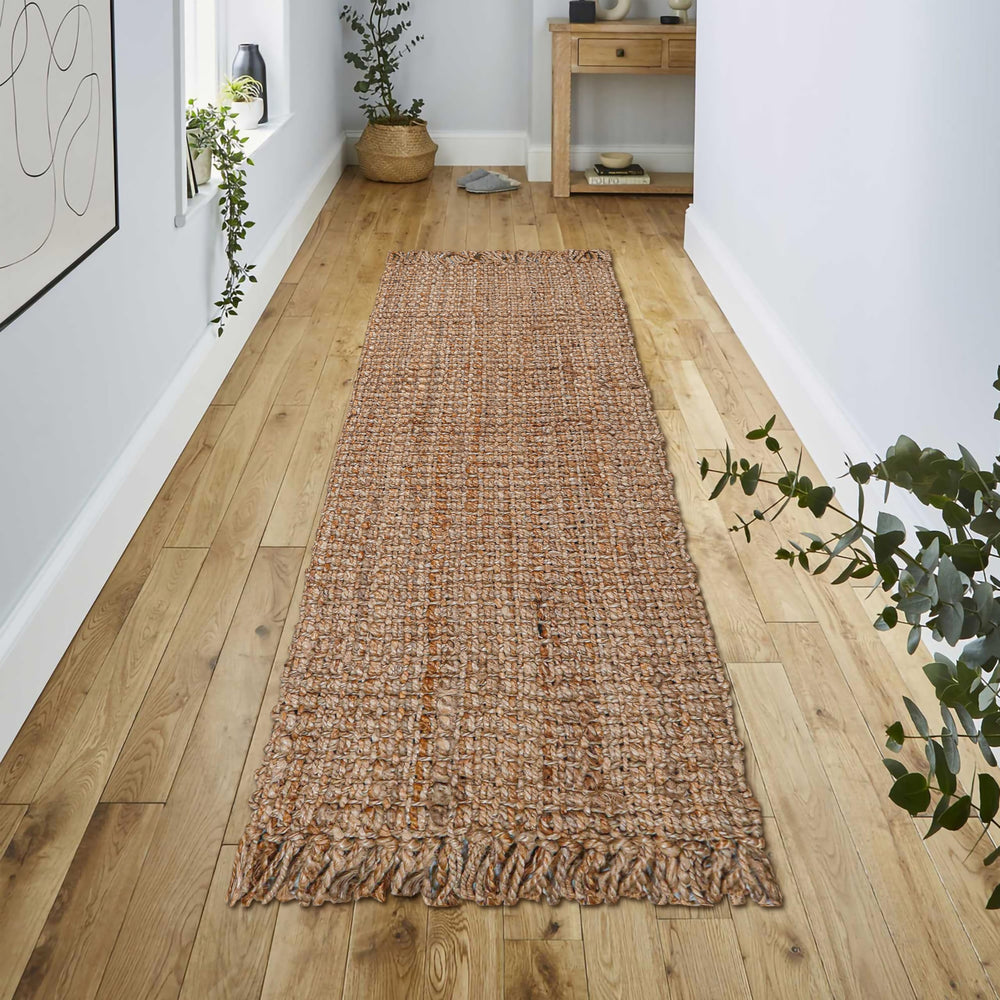 Hand Woven Jute Runner Rug - From Where - 