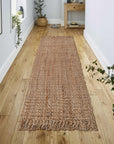 Hand Woven Jute Runner Rug - From Where - 