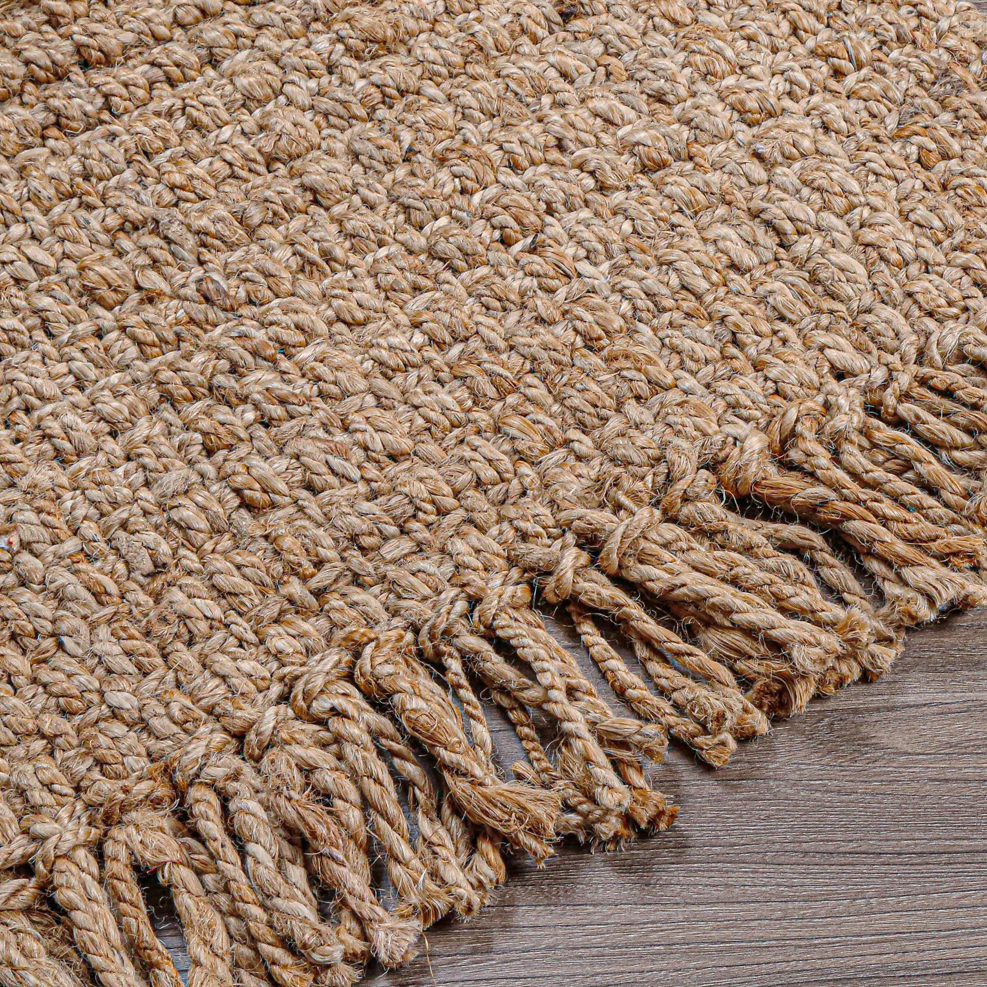 Hand Woven Jute Runner Rug - From Where - 