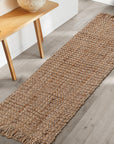 Hand Woven Jute Runner Rug - From Where - 