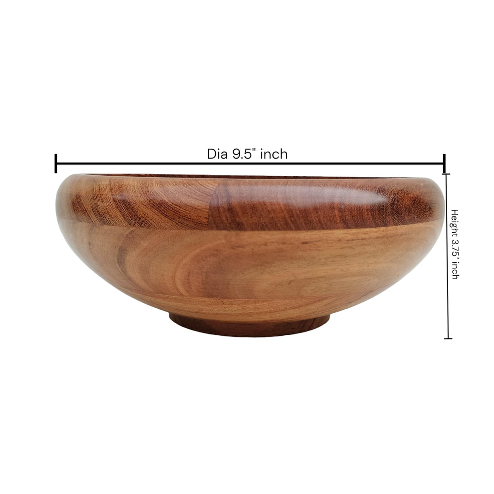 Handcrafted Acacia Wood Fruit Bowl - From Where - 