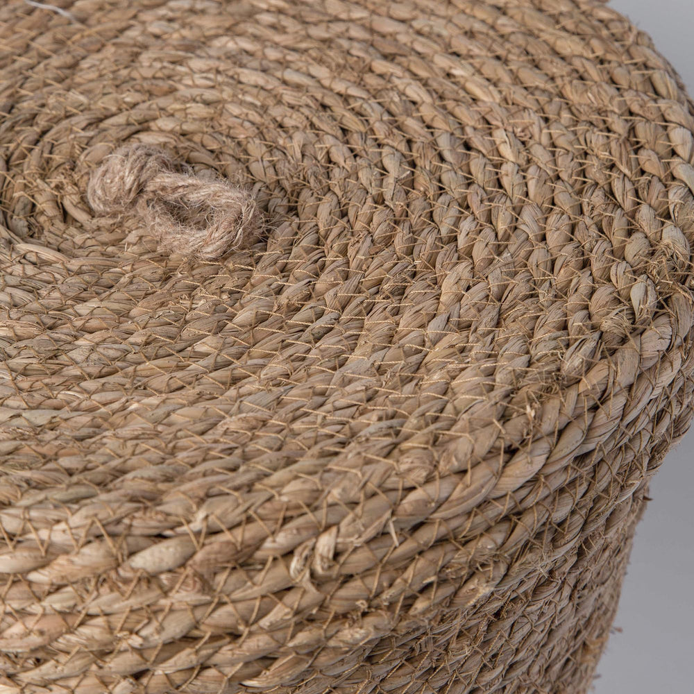 Handcrafted Seagrass Basket with Lid - From Where - 