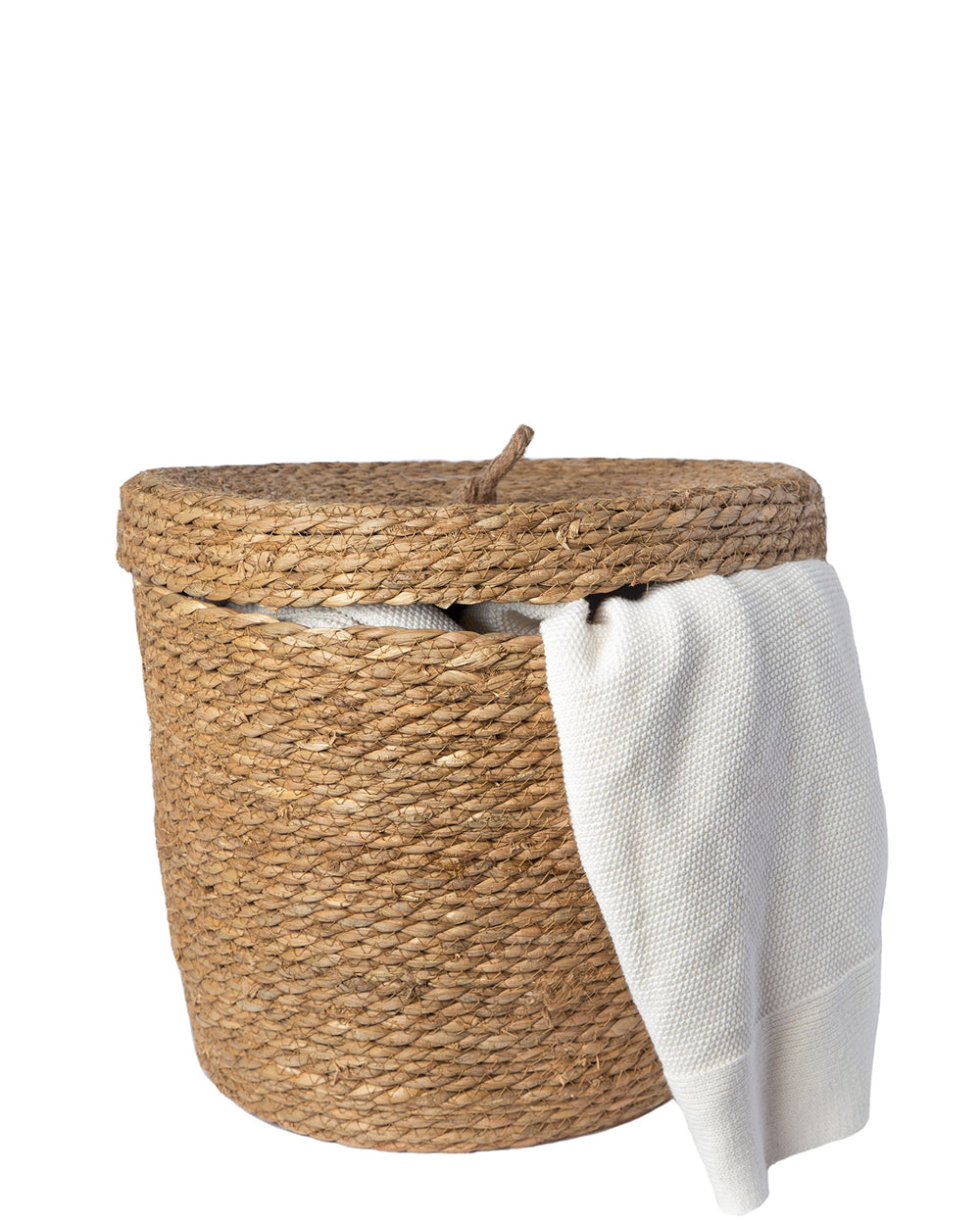 Handcrafted Seagrass Basket with Lid - From Where - 