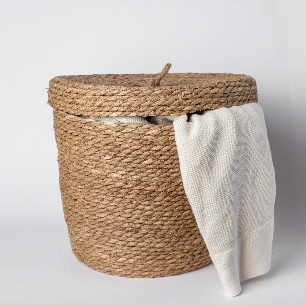 Handcrafted Seagrass Basket with Lid - From Where - 