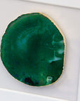 Handmade 40x40cm Gold Edge Agate Stone Wall Art with Shadow Box - From Where - 