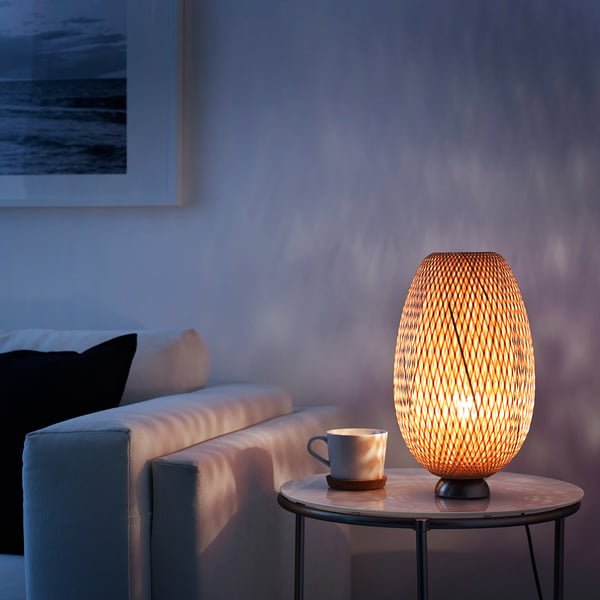 Handmade Bamboo Shade Table Lamp - From Where - 