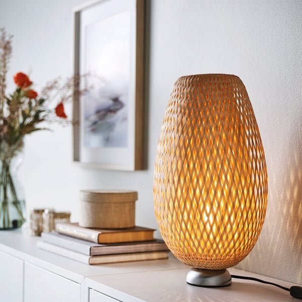 Handmade Bamboo Shade Table Lamp - From Where - 