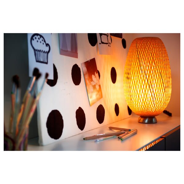 Handmade Bamboo Shade Table Lamp - From Where - 