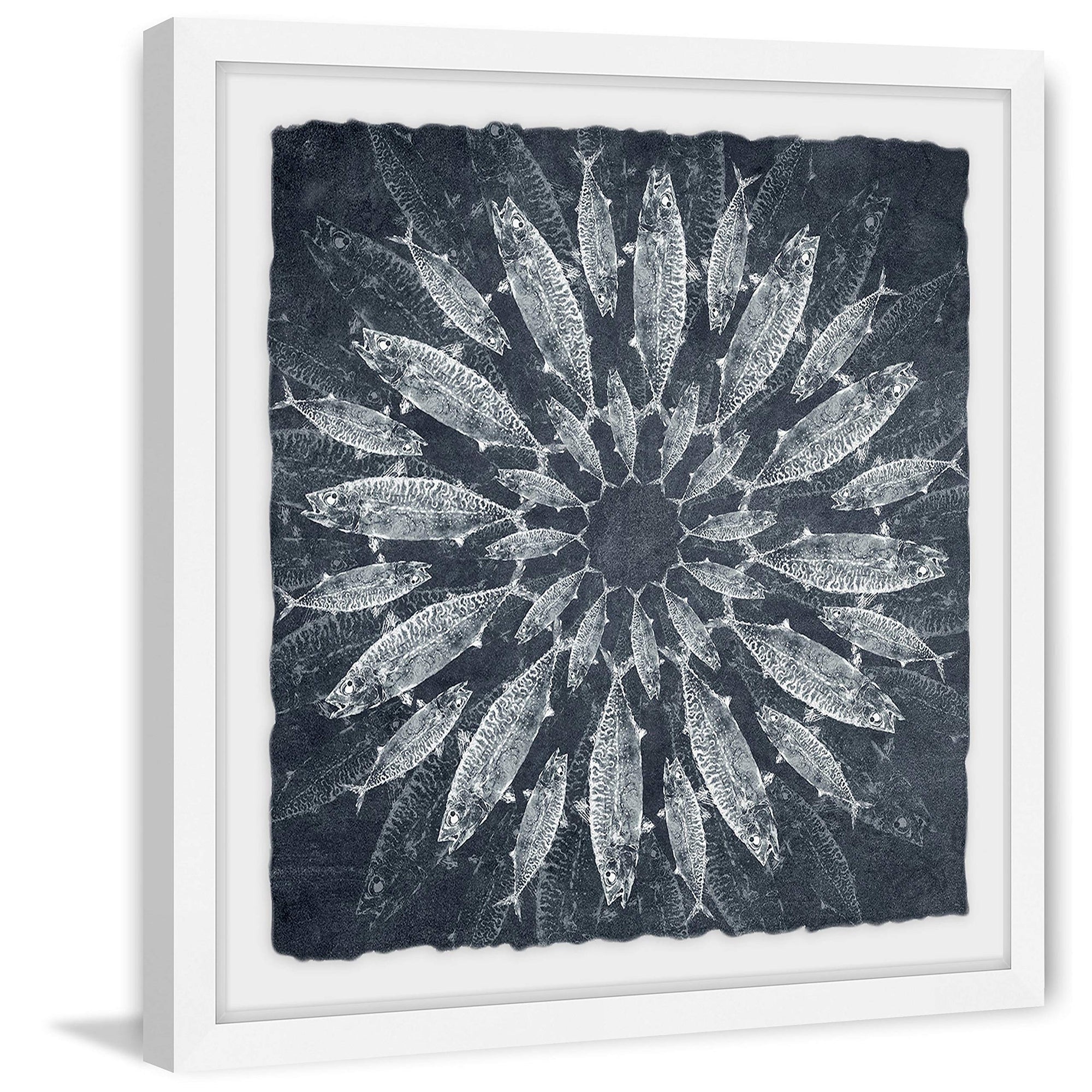 Handmade Concentric Fish V2 Framed Print - From Where - 