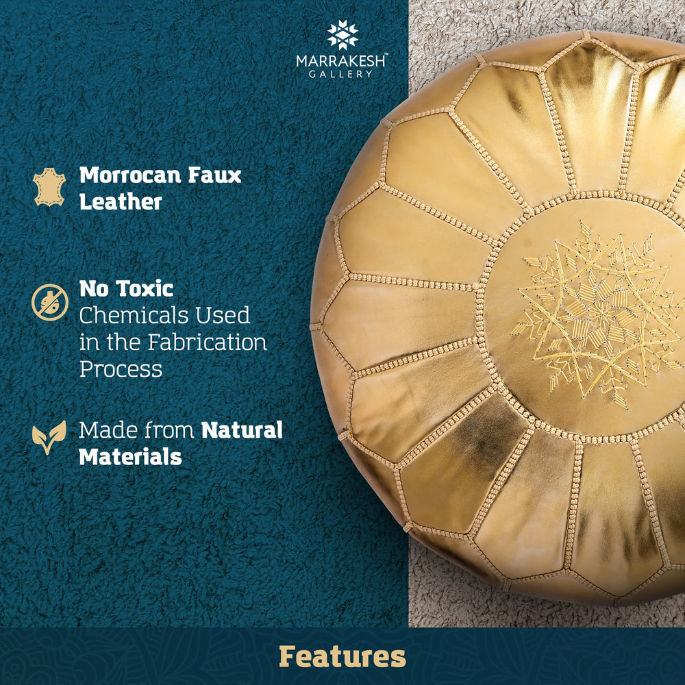 Handmade Round Pouf Unstuffed - From Where - 