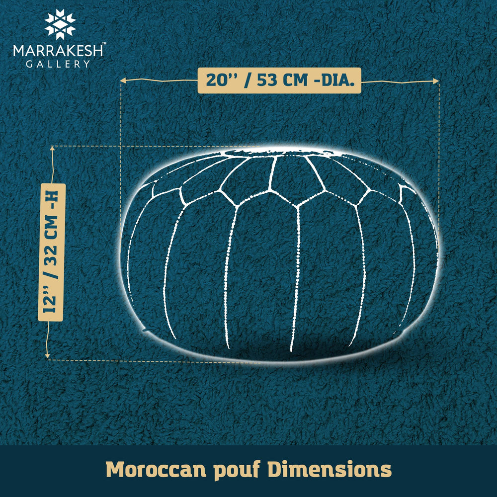 Handmade Round Pouf Unstuffed - From Where - 