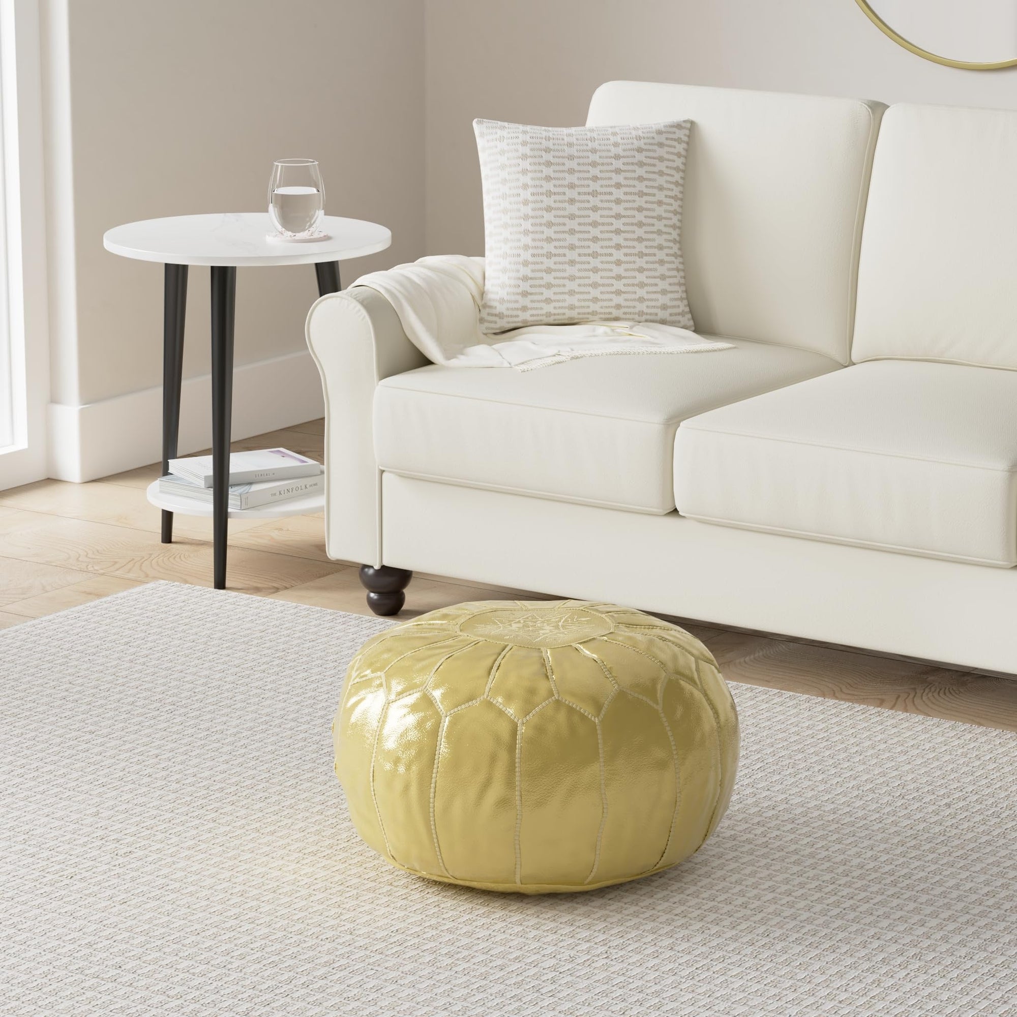 Handmade Round Pouf Unstuffed - From Where - 