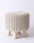 Handmade Woven Cotton Ottoman - From Where - 
