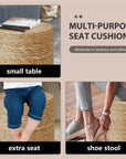 Handwoven Seagrass Braided Pouf Ottoman - From Where - 