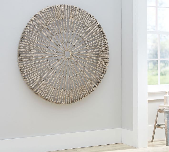 Handwoven Willow Wheel Wall Art - From Where - 