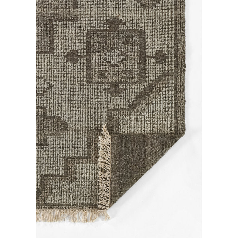 Handwoven Wool Cotton Area Rug - From Where - 