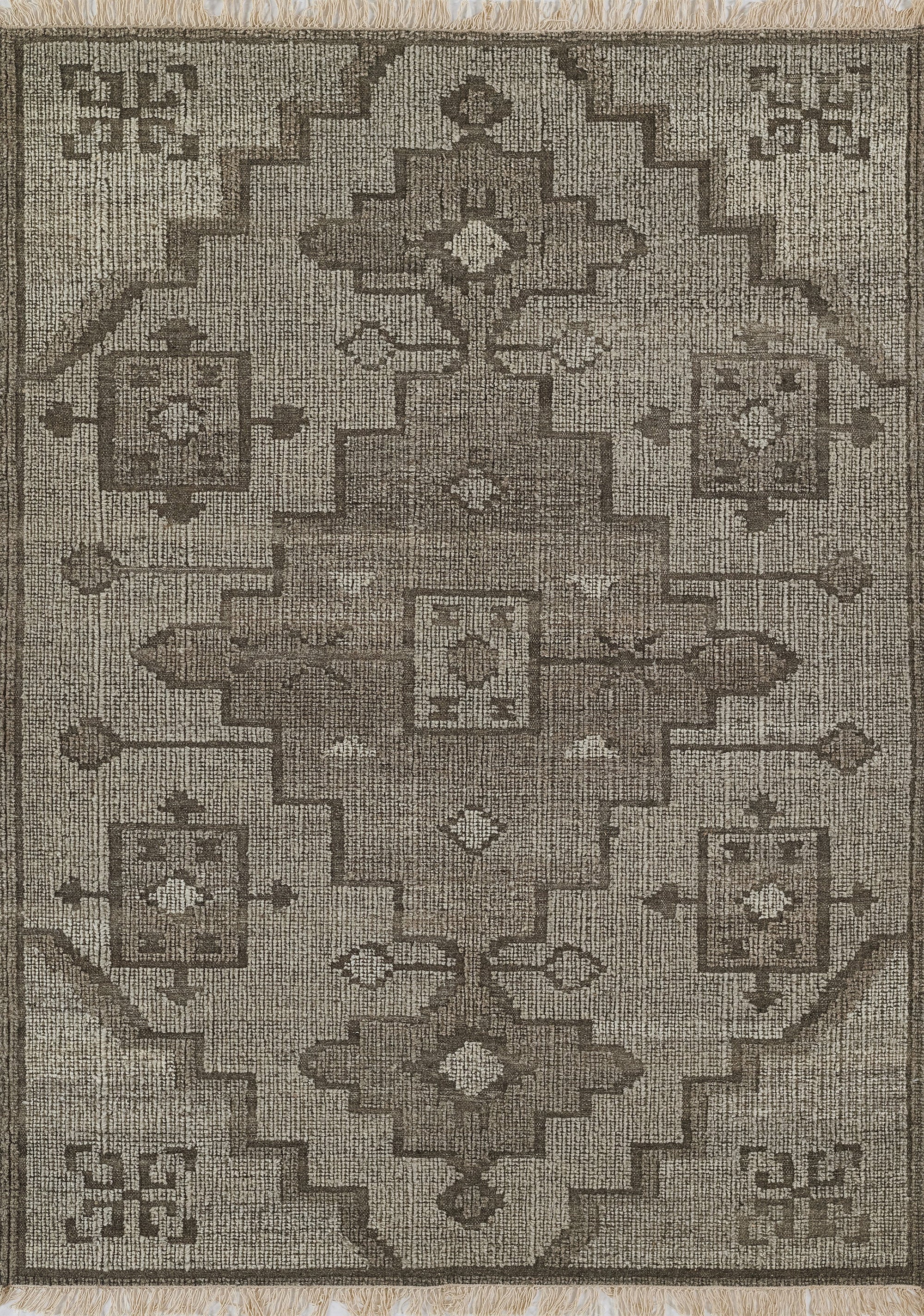 Handwoven Wool Cotton Area Rug - From Where - 