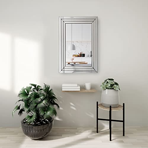 Hanging Wall Reflective White Mirror - From Where - 