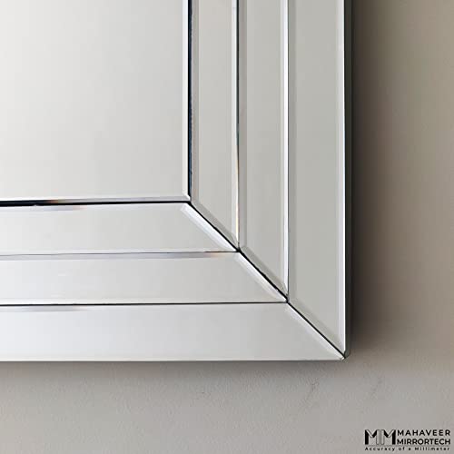 Hanging Wall Reflective White Mirror - From Where - 