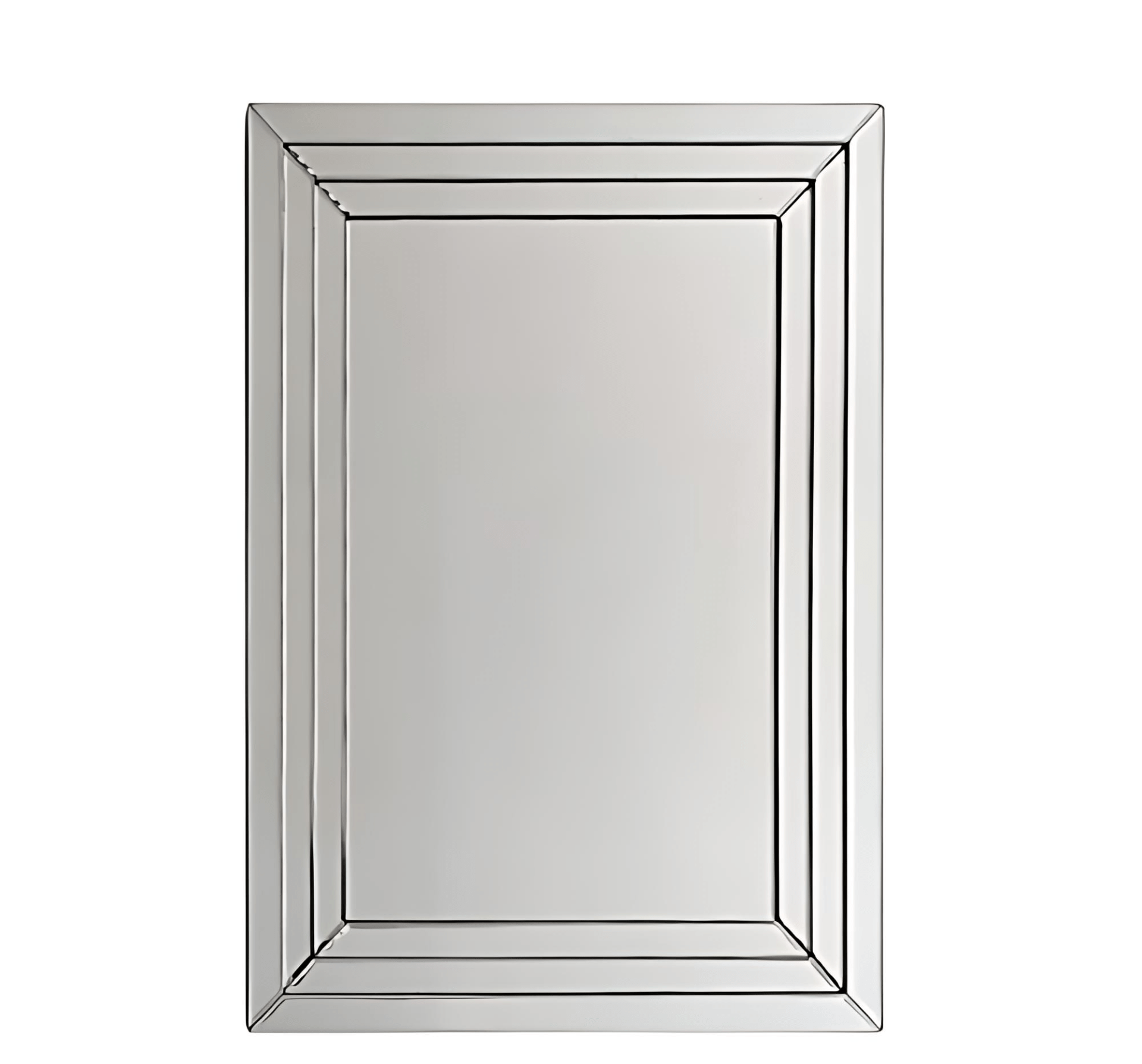 Hanging Wall Reflective White Mirror - From Where - 
