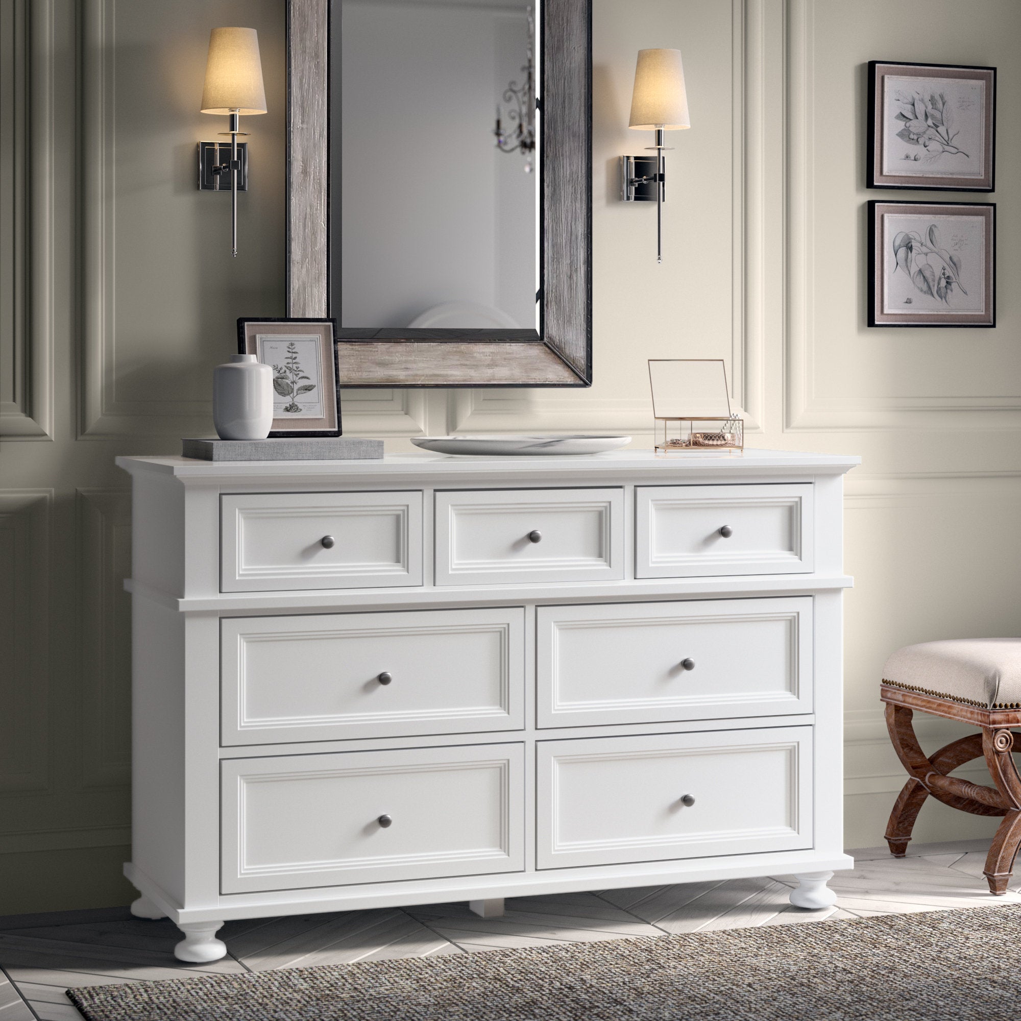 Harriet Bee 7 Drawer Double Dresser - From Where - 