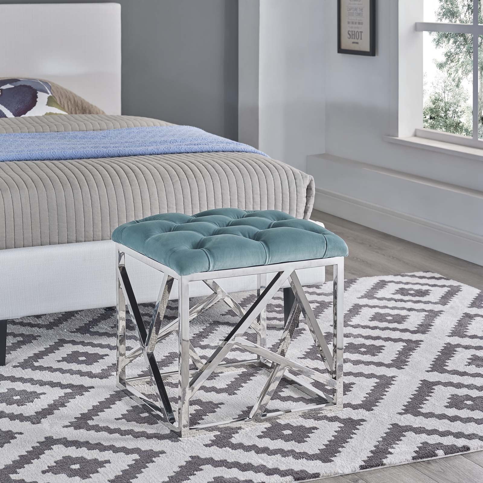 Harry Metal Ottoman - From Where - 