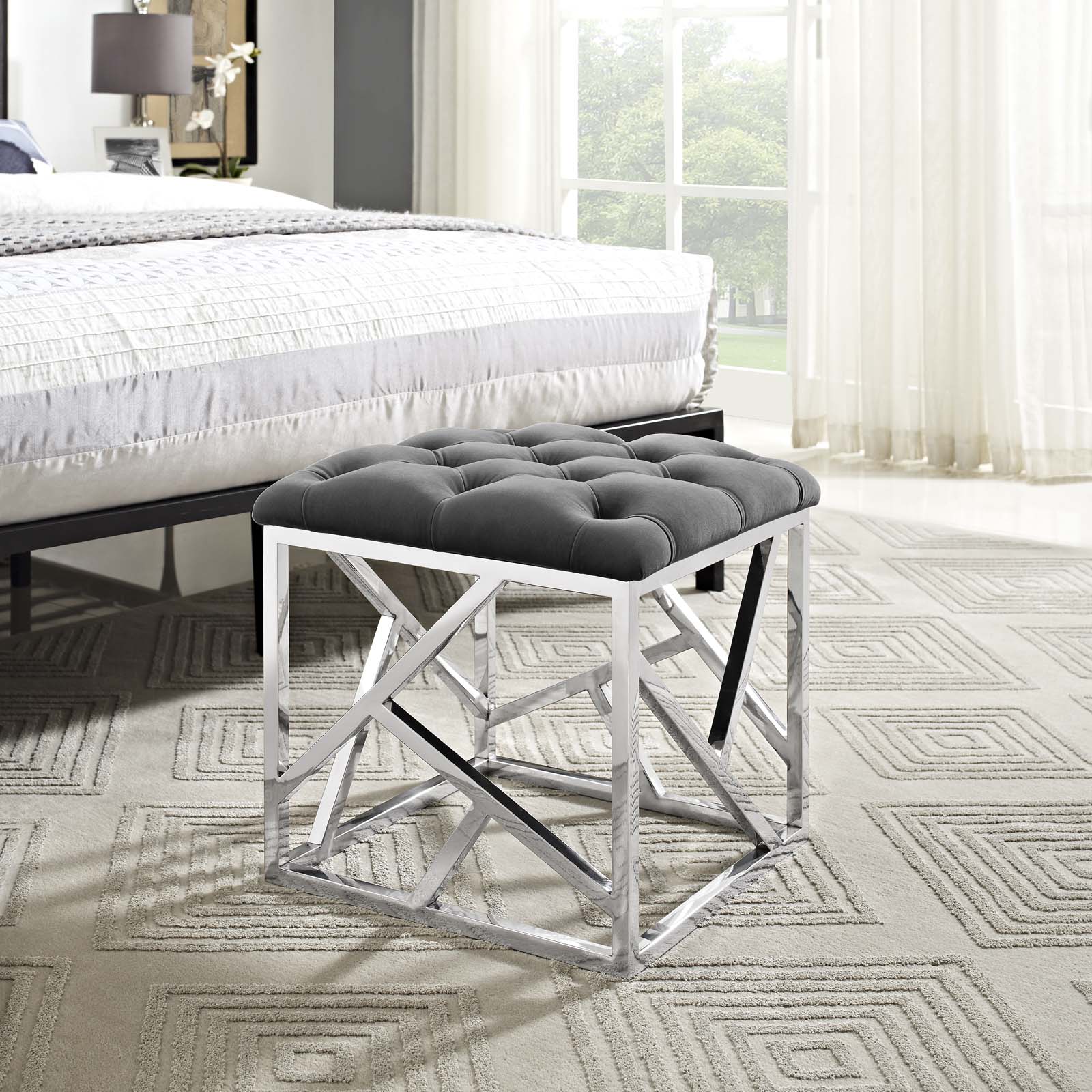 Harry Metal Ottoman - From Where - 