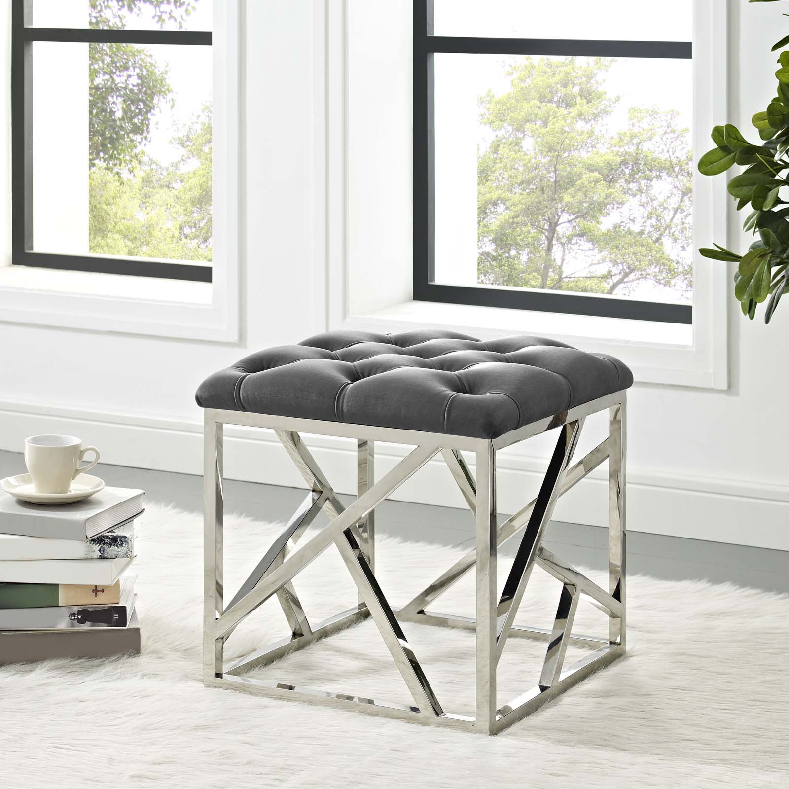 Harry Metal Ottoman - From Where - 